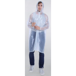 Regencape mit Ärmel Regenmantel geschlossen PVC weiß transparent VARP014 Regencape mit Ärmel Regenmantel geschlossen PVC weiß transparent VARP014